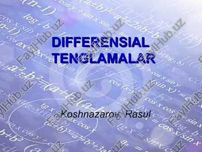 differensial tenglamalar — PPT