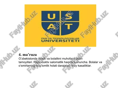 onalik va bolalikni muhofaza qilish tamoyillari — PPT