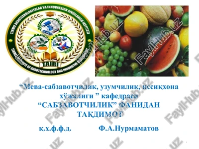 kartoshkaning ahamiyati, biologiyasi, navlari va etishtirish texnologiyasi — PPT