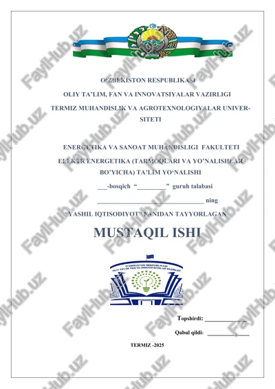 rossiyada yashil iqtisodiyot ni rivojlantirish strategiyasining ustvor yo'nalishlari — DOCX
