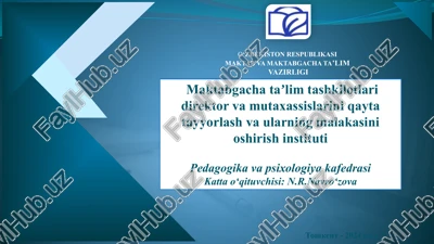 psixologik xizmatlar — PPTX