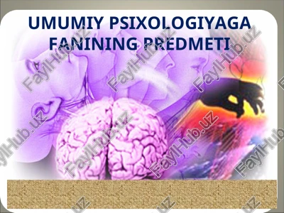 psixologiya fanining predmeti — PPT