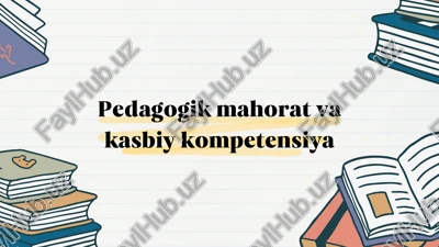 pedagogik kompetensiya — PDF