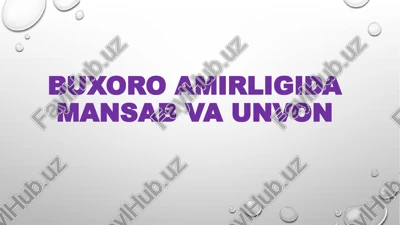 buxoro amirligining davlat boshqaruvi — PPTX