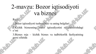 bozoriqtisodiyotivabiznes — PPTX