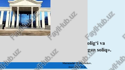 foydasolig‘ivaaylanmadanolinadigansoliq — PPTX