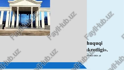 bizneshuquqisubyektlarningbankrotligi — PPTX