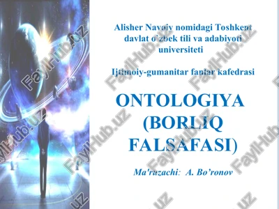 ontologiya — PPT
