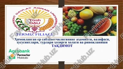 ximoyalangan er sabzavotchiligi — PPTX