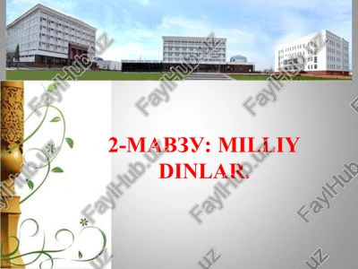 milliy dinlar — PPT