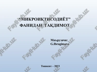 mikroiqtisodiyot — PPTX