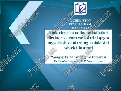 psixologning ish hujjatlari va bolaning rivojlanish xaritasi bilan tanishish va tahlil qilish — PPTX