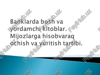 bosh va yordamchi kitoblar — PPTX