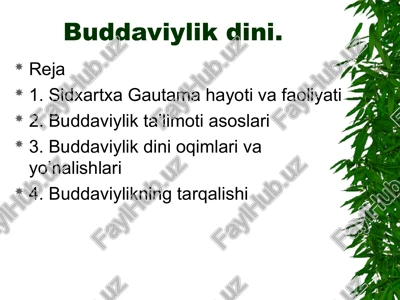 buddaviylik dini — PPT