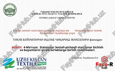 statsionarlenta-pichoqlibichishmashinalari — PPTX