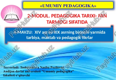 umumiypedagogika — PPTX