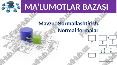 normallashtirish. normalformalar — PPTX