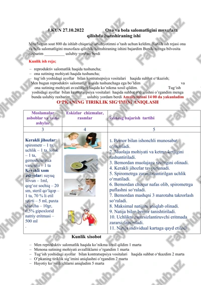 ona va bola salomatligini muxofaza qilishda — DOCX