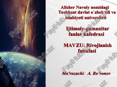 rivojlanish falsafasi — PPT