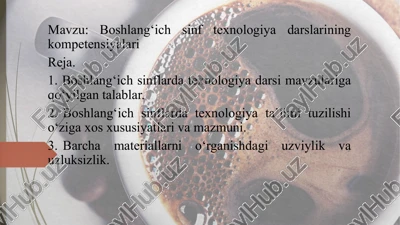 boshlang‘ich sinf texnologiya darslari — PPTX