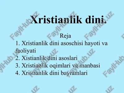 xristianlik dini — PPT