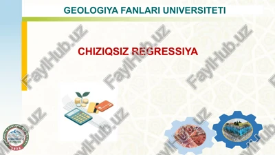 chiziqsiz regressiya — PPTX