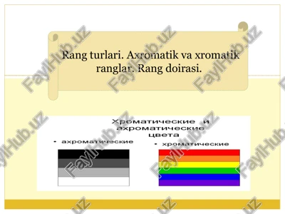 axromatikvaxromatikranglar — PPTX