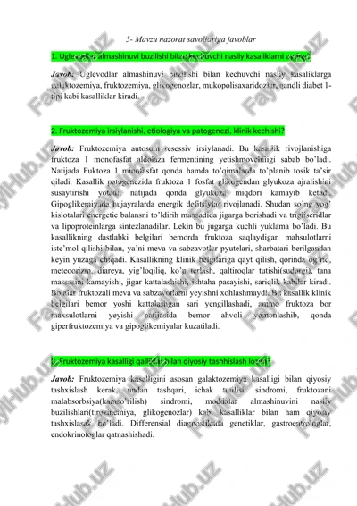 fruktozemiya irsiylanishi — DOCX