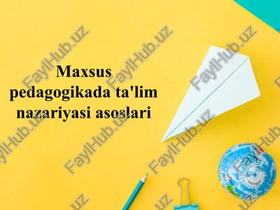 maxsus pedagogika dasturlari — PPTX