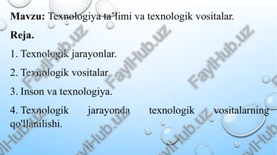 texnologiyata’limivatexnologikvositalar — PPTX