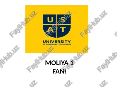 moliyaviyyangiliklar va moliyaviy bozorlar — PPTX