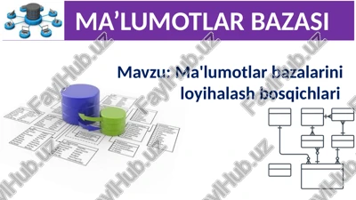 ma'lumotlar bazasini loyihalash — PPTX