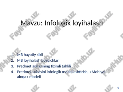 infologik loyihalash — PPTX