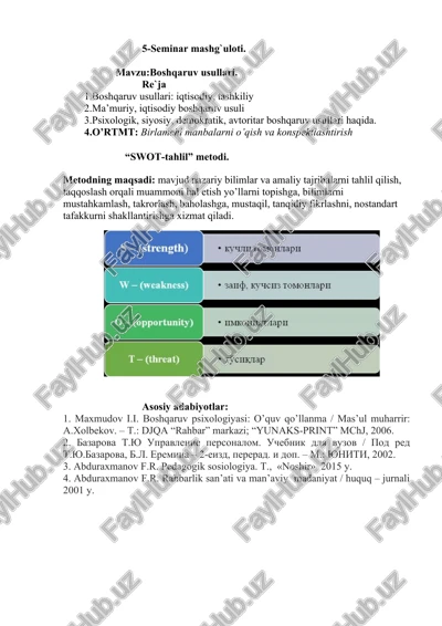 boshqaruv usullari — DOCX