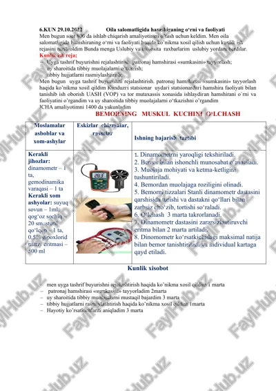 uzummetriyani aniqlash qoidalari. dinametri: o'lchov usu — DOCX