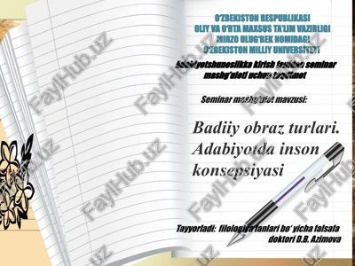 seminarmashg’ulot mavzusi — PPTX