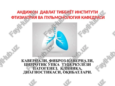 fibroz-kavernali tuberkulezi — PPTX