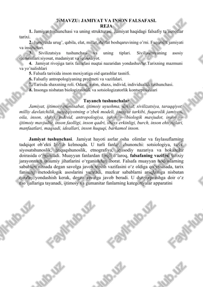 jamiyat va inson falsafasi — DOCX