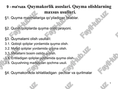 quymakorlik asoslari — PPT