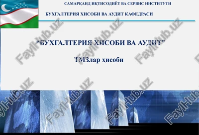 buxgalteriya xisobi va audit — PPTX