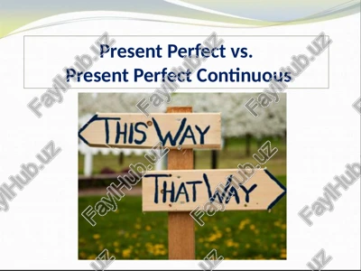 present perfect vs. present perfect continuous — PPTX