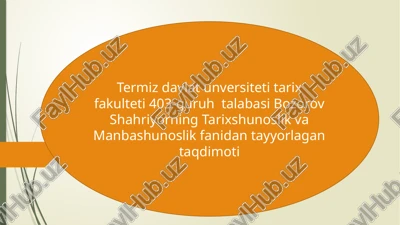 o'rtasiyo tarixi — PPTX