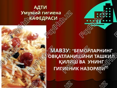 davolovchi ovqatlanish — PPT