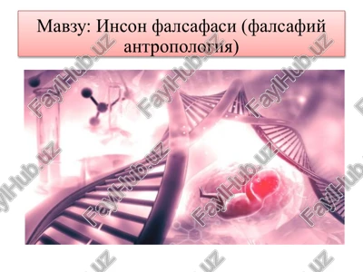 insonfalsafasi(falsafiyantropologiya) — PPTX