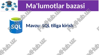 sql tiliga kirish — PPTX