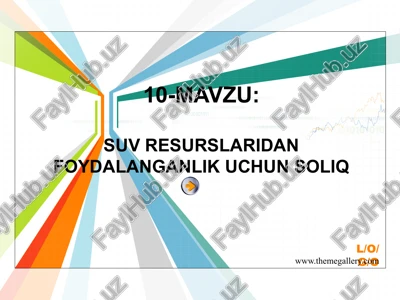 suv resurslaridanfoydalanganlik uchun soliq — PPTX