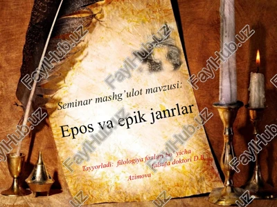 epos va epik janrlar — PPTX