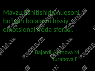 iroda faoliyati va psixik jarayonlarini oʻzi boshqarish — PPTX