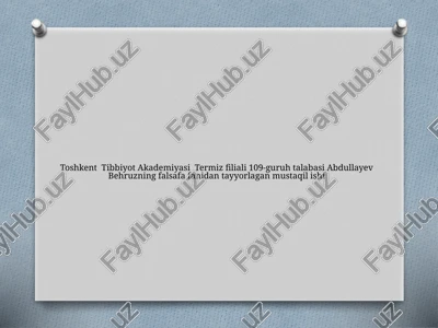 falsafaning milliy va umuminsoniy tamoyillari — PPTX