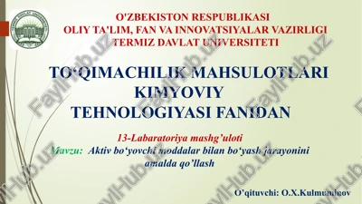 labaratoriyamashg’uloti — PPTX